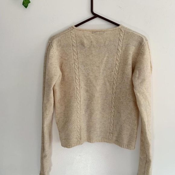 Cream Floral Embroidered Sweater - Picture 2 of 4